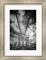 Spring Evening on the Brooklyn Bridge Monochrome Fine Art Print