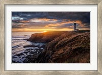 Sunset at Yaquina Head Lighthouse Fine Art Print