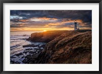 Sunset at Yaquina Head Lighthouse Fine Art Print