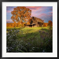 Autumn Sunset by the Barn Fine Art Print