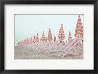 Pink Umbrellas Framed Print
