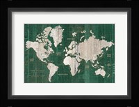 Old World Map Green Fine Art Print