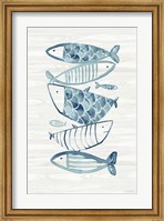 Driftwood Blue Fish II Fine Art Print