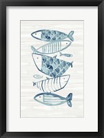 Driftwood Blue Fish II Fine Art Print