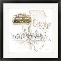 US Cities II Framed Print