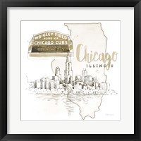 US Cities II Framed Print