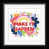 Make It Happen I Bright Sq Fine Art Print