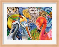 Collage Birds Horizontal Fine Art Print