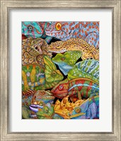 Collage Reptiles Vertical Fine Art Print
