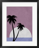 Sunset and Beach Palm Trees Fine Art Print