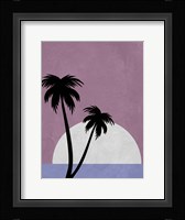 Sunset and Beach Palm Trees Fine Art Print