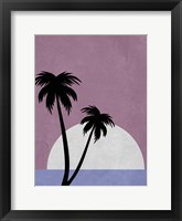 Sunset and Beach Palm Trees Fine Art Print