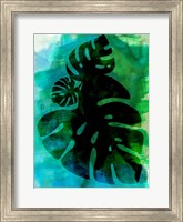 Tropical Monstera Leaves Watercolor Fine Art Print