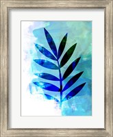 Blue Leaf Watercolor III Fine Art Print