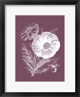 Single Dahlias Purple Flower Framed Print
