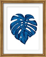 Blue Tropical Leaf Fine Art Print