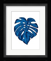 Blue Tropical Leaf Framed Print