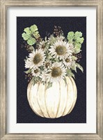 Sunflowers on Navy Fine Art Print