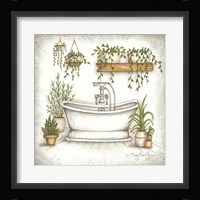 Bathtub Greenery Framed Print