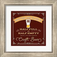 Half Full or Half Empty Craft Beer Fine Art Print