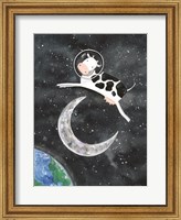 Astro Cow Jumps Over the Moon Fine Art Print
