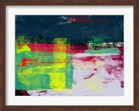 Abstract Turquoise and Yellow Fine Art Print