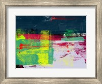 Abstract Turquoise and Yellow Fine Art Print