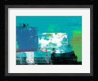 Abstract Turquoise and White Fine Art Print