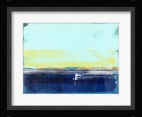 Abstract Navy Blue and Turquoise Fine Art Print