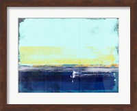 Abstract Navy Blue and Turquoise Fine Art Print