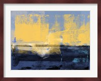 Abstract Dark Blue and Yellow Fine Art Print