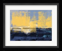 Abstract Dark Blue and Yellow Fine Art Print