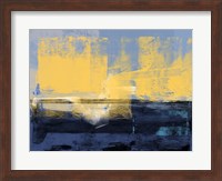 Abstract Dark Blue and Yellow Fine Art Print