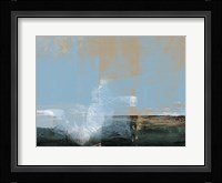Abstract Light Blue and Ochre Fine Art Print