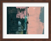 Abstract Green and Coral Pink Fine Art Print