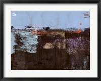 Abstract Blue and Dark Brown Fine Art Print