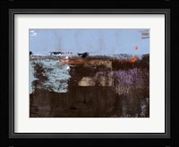 Abstract Blue and Dark Brown Fine Art Print