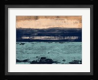 Abstract Turquoise Yellow and Dark Blue Fine Art Print