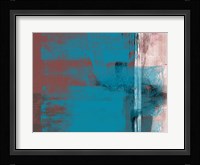 Abstract Blue Brown and White Fine Art Print