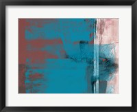 Abstract Blue Brown and White Fine Art Print