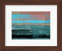 Blue and Brown Abstract Composition Fine Art Print