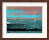 Blue and Brown Abstract Composition Fine Art Print