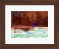 Brown Biege and Green Abstract Composition Fine Art Print