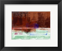 Brown Biege and Green Abstract Composition Fine Art Print