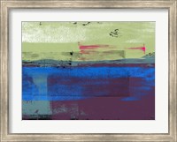 Blue and Green Abstract Composition I Fine Art Print
