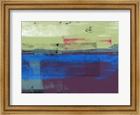 Blue and Green Abstract Composition I Fine Art Print