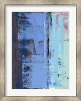 Turquoise Blue Abstract Composition I Fine Art Print
