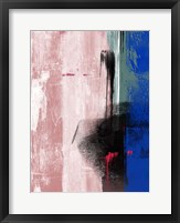 Blue and Black Abstract Composition I Fine Art Print