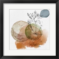 Flower and Watercolor Circles I Fine Art Print