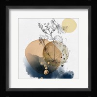 Flower and Watercolor Circles III Fine Art Print
